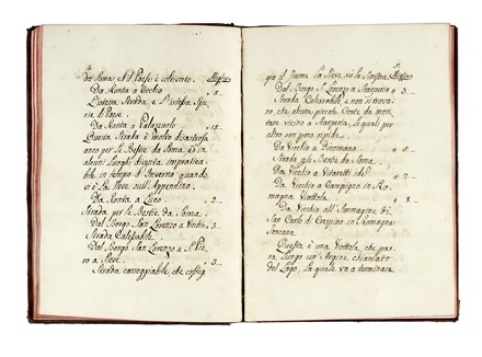 Topografia Militare/Di una parte delle Strade, Vie, Viottoli/Che dall'Interno della Toscana/Conducono su i suoi Confini/Con/La Descrizione del Paese, delle Città, e Fortezze [...] Compilato/L'Anno 1747.  - Asta Libri, autografi e manoscritti - Libreria Antiquaria Gonnelli - Casa d'Aste - Gonnelli Casa d'Aste