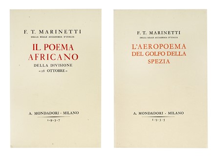  Marinetti Filippo Tommaso : L'aeropoema del golfo della Spezia.  - Asta Libri, autografi e manoscritti - Libreria Antiquaria Gonnelli - Casa d'Aste - Gonnelli Casa d'Aste