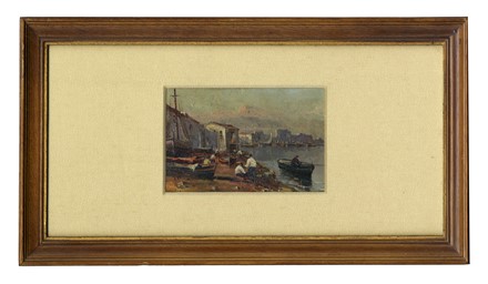  Bruno Chiosi  (Napoli, 1932) : Lotto composto di 2 dipinti.  - Asta Arte Antica, Orientale, Moderna e Contemporanea [parte II] - Libreria Antiquaria Gonnelli - Casa d'Aste - Gonnelli Casa d'Aste