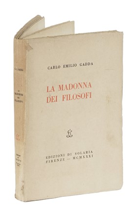  Gadda Carlo Emilio : La madonna dei filosofi.  - Asta Libri, autografi e manoscritti - Libreria Antiquaria Gonnelli - Casa d'Aste - Gonnelli Casa d'Aste