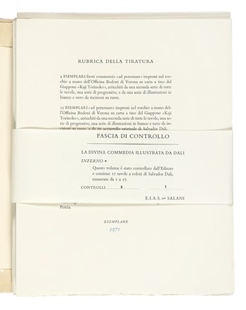  Alighieri Dante : La Divina Commedia. Illustrazioni di Dalì.  Salvador Dalì  (Figueres, 1904 - 1989)  - Asta Libri, autografi e manoscritti - Libreria Antiquaria Gonnelli - Casa d'Aste - Gonnelli Casa d'Aste