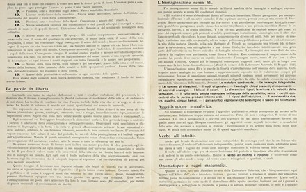  Marinetti Filippo Tommaso : L?immaginazione senza fili e le parole in libertà.  - Asta Libri, autografi e manoscritti - Libreria Antiquaria Gonnelli - Casa d'Aste - Gonnelli Casa d'Aste