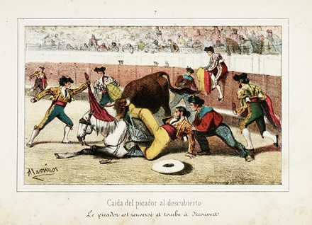 Corridas de Toros. Dibujado del natural por J. Alaminos en vista de las fotografias de J. Laurent.  - Auction Books, autographs and manuscripts - Libreria Antiquaria Gonnelli - Casa d'Aste - Gonnelli Casa d'Aste