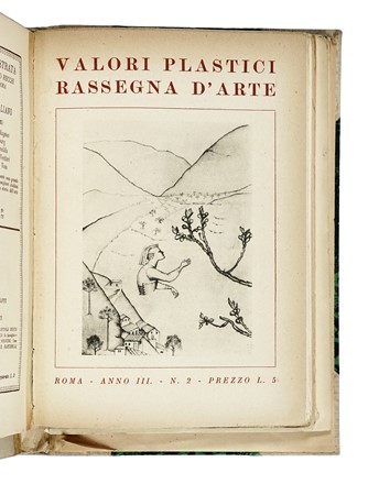 Valori plastici.  Mario Broglio, Giorgio De Chirico  (Volos, 1888 - Roma, 1978), Alberto Savinio  (Atene, 1891 - Roma, 1952), Carlo Carrà  (Quargnento, 1881 - Milano, 1966), Giorgio Morandi  (Bologna, 1890 - 1964), Ardengo Soffici  (Rignano sull'Arno (Firenze), 1879 - Forte dei Marmi (Lucca), 1964), Arturo Martini  (Treviso, 1889 - Milano, 1947)  - Asta Libri, autografi e manoscritti - Libreria Antiquaria Gonnelli - Casa d'Aste - Gonnelli Casa d'Aste