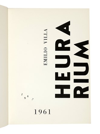  Villa Emilio : Heurarium. Libro d'Artista, Collezionismo e Bibliografia  - Auction Books, autographs and manuscripts - Libreria Antiquaria Gonnelli - Casa d'Aste - Gonnelli Casa d'Aste