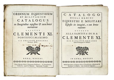  Buonanni Filippo : Catalogo degli ordini equestri e militari esposto in imagini...  - Asta Libri, autografi e manoscritti - Libreria Antiquaria Gonnelli - Casa d'Aste - Gonnelli Casa d'Aste