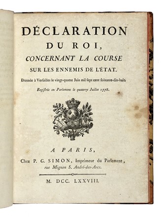  Luigi XVI di Francia Luigi XVI : Traité d'amitié et de commerce, conclu entre les Roi et les États-Unis de l'Amérique septentrionale, le 6 Février 1778.  - Asta Libri, autografi e manoscritti - Libreria Antiquaria Gonnelli - Casa d'Aste - Gonnelli Casa d'Aste