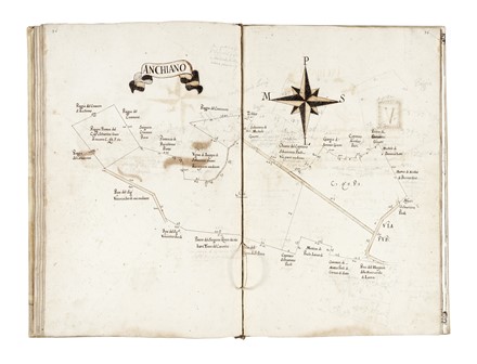 Cabreo - Beni del Sig. Barto / lomeo Boccella / in C.[omu]ne / d'Anchiano. 1674.  - Asta Libri, autografi e manoscritti - Libreria Antiquaria Gonnelli - Casa d'Aste - Gonnelli Casa d'Aste