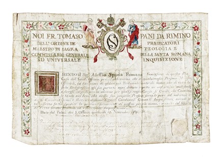 Pergamena della Santa Romana Inquisizione. Storia, Storia, Diritto e Politica  - Auction Books, autographs and manuscripts - Libreria Antiquaria Gonnelli - Casa d'Aste - Gonnelli Casa d'Aste