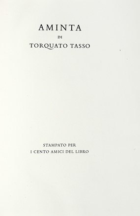  Tasso Torquato : Aminta. Bodoni, Libro d'Artista, Collezionismo e Bibliografia, Collezionismo e Bibliografia  Francesco Chiappelli  (Pistoia, 1890 - Firenze, 1947)  - Auction Books, autographs and manuscripts - Libreria Antiquaria Gonnelli - Casa d'Aste - Gonnelli Casa d'Aste