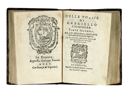  Chiabrera Gabriello : Delle Poesie [...] Parte Prima (-Terza).  - Asta Libri, autografi e manoscritti - Libreria Antiquaria Gonnelli - Casa d'Aste - Gonnelli Casa d'Aste