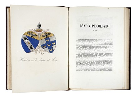  Passerini Luigi : Sommario storico delle famiglie celebri toscane... Araldica, Storia, Diritto e Politica  Francesco Galvani  - Auction Books, autographs and manuscripts - Libreria Antiquaria Gonnelli - Casa d'Aste - Gonnelli Casa d'Aste