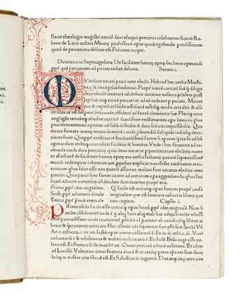  Caracciolus Robertus : Sermones quadragesimales de poenitentia. Incunabolo, Religione, Miniatura, Collezionismo e Bibliografia, Collezionismo e Bibliografia  - Auction Books, autographs and manuscripts - Libreria Antiquaria Gonnelli - Casa d'Aste - Gonnelli Casa d'Aste