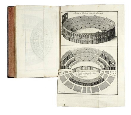 Montanari Pietro : La Verona illustrata ridotta in compendio principalmente per uso de' forestieri con varie aggiunte. Premessa in ristretto la vita del marchese Scipione Maffei. Parte prima [-seconda]. Geografia e viaggi, Storia locale, Storia, Diritto e Politica  - Auction Books, autographs and manuscripts - Libreria Antiquaria Gonnelli - Casa d'Aste - Gonnelli Casa d'Aste