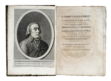  De Bernardi Oronzio : L'uomo galleggiante o sia l'arte ragionata del nuoto [...] Parte I [- II]. Feste - Folklore - Giochi - Sport, Figurato, Collezionismo e Bibliografia  Francesco Lapegna  - Auction Books, autographs and manuscripts - Libreria Antiquaria Gonnelli - Casa d'Aste - Gonnelli Casa d'Aste