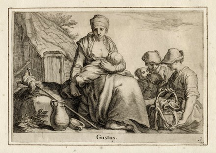  Frederick Bloemaert  (Utrecht,  - 1690) : I cinque sensi.  - Auction Arte Antica, Moderna e Contemporanea [parte I] - Libreria Antiquaria Gonnelli - Casa d'Aste - Gonnelli Casa d'Aste
