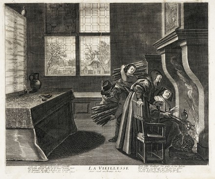  Guilliaume (Willem) De Gheyn  (Anversa,  - attivo a Parigi sulla, ), Jean Baptiste Humbelot  (attivo a Parigi,  - 1685) : Le quattro età dell'uomo.  - Auction Arte Antica, Moderna e Contemporanea [parte I] - Libreria Antiquaria Gonnelli - Casa d'Aste - Gonnelli Casa d'Aste