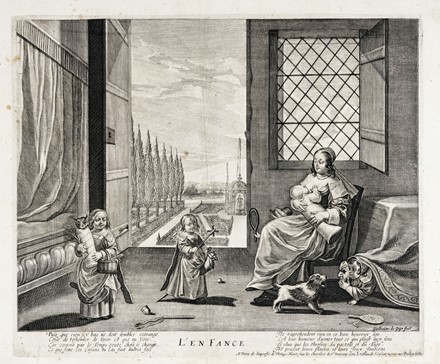  Guilliaume (Willem) De Gheyn  (Anversa,  - attivo a Parigi sulla, ), Jean Baptiste Humbelot  (attivo a Parigi,  - 1685) : Le quattro età dell'uomo.  - Auction Arte Antica, Moderna e Contemporanea [parte I] - Libreria Antiquaria Gonnelli - Casa d'Aste - Gonnelli Casa d'Aste