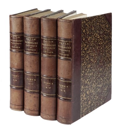  Bayle Pierre : Dictionnaire historique et critique [...] cinquième édition. Tome premier (-quatrième).  Pieter Tanjé  - Asta Libri, Autografi e Manoscritti - Libreria Antiquaria Gonnelli - Casa d'Aste - Gonnelli Casa d'Aste