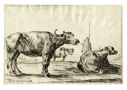  Stefano Della Bella  (Firenze, 1610 - 1664) : La caccia al cinghiale.  - Asta Arte Antica, Moderna e Contemporanea [parte I] - Libreria Antiquaria Gonnelli - Casa d'Aste - Gonnelli Casa d'Aste