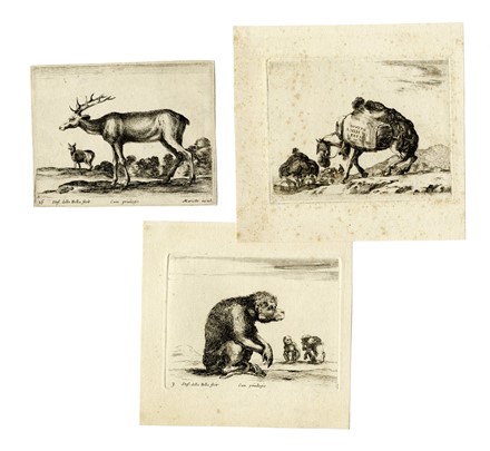  Stefano Della Bella  (Firenze, 1610 - 1664) : La caccia al cinghiale.  - Asta Arte Antica, Moderna e Contemporanea [parte I] - Libreria Antiquaria Gonnelli - Casa d'Aste - Gonnelli Casa d'Aste