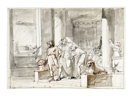  Anonimo neoclassico : Scena storica.  - Auction Arte Antica, Moderna e Contemporanea [parte I] - Libreria Antiquaria Gonnelli - Casa d'Aste - Gonnelli Casa d'Aste