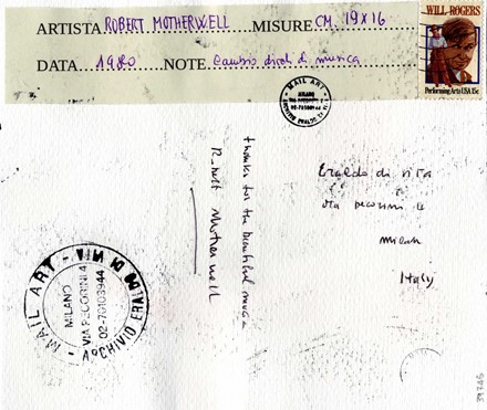  Robert Motherwell  (Aberdeen, 1915 - Provincetown, 1991) : Untitled.  Eraldo Di Vita  - Asta Arte Antica, Moderna e Contemporanea [parte II] - Libreria Antiquaria Gonnelli - Casa d'Aste - Gonnelli Casa d'Aste