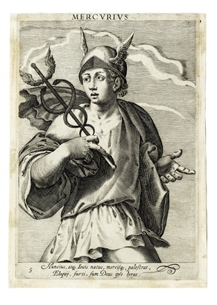  Anonimo del XVII secolo : Paris / Venus / Pallas /Iuno / Mercurius.  - Asta Arte Antica, Moderna e Contemporanea [parte I] - Libreria Antiquaria Gonnelli - Casa d'Aste - Gonnelli Casa d'Aste