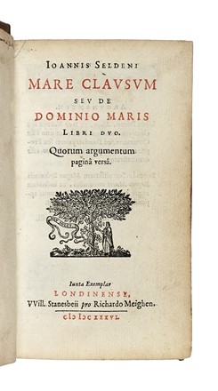  Selden John : Mare clausum seu De dominio maris libri duo.  - Asta Libri, Autografi e Manoscritti - Libreria Antiquaria Gonnelli - Casa d'Aste - Gonnelli Casa d'Aste