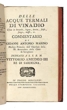  Benvenuti Giuseppe : De Lucensium thermarum sale tractatus...  - Asta Libri, Autografi e Manoscritti - Libreria Antiquaria Gonnelli - Casa d'Aste - Gonnelli Casa d'Aste