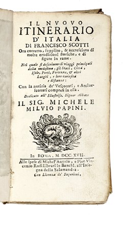  Schottus Franciscus : Il nuovo itinerario d'Italia...  Laurence Echard  (1671 - 1730)  - Asta Libri, Autografi e Manoscritti - Libreria Antiquaria Gonnelli - Casa d'Aste - Gonnelli Casa d'Aste