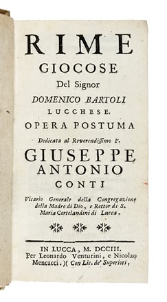  Granucci Niccolò : La piacevol notte, et lieto giorno, opera morale...  Bartolomeo Beverini, Domenico Bartoli  - Asta Libri, Autografi e Manoscritti - Libreria Antiquaria Gonnelli - Casa d'Aste - Gonnelli Casa d'Aste