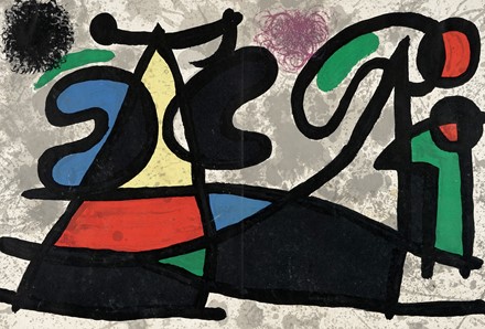  Joan Mir�  (Montroig, 1893 - Palma di Majorca, 1983) : Lotto composto di 2 manifesti e 1 incisione.  - Asta Arte Antica, Moderna e Contemporanea - Libreria Antiquaria Gonnelli - Casa d'Aste - Gonnelli Casa d'Aste