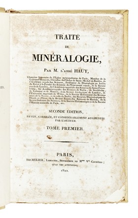  Haüy René-Just : Traité de minéralogie.  - Asta Libri, autografi e manoscritti - Libreria Antiquaria Gonnelli - Casa d'Aste - Gonnelli Casa d'Aste