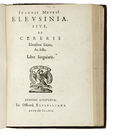  Meurs Johannes : Ioannis Meursi Graecia feriata. Sive, de festis graecorum, libri VI.  - Asta Libri, autografi e manoscritti - Libreria Antiquaria Gonnelli - Casa d'Aste - Gonnelli Casa d'Aste