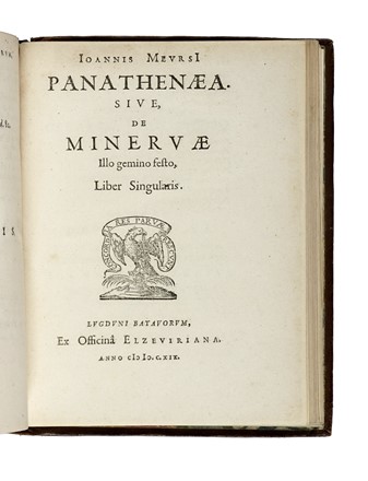  Meurs Johannes : Ioannis Meursi Graecia feriata. Sive, de festis graecorum, libri VI.  - Asta Libri, autografi e manoscritti - Libreria Antiquaria Gonnelli - Casa d'Aste - Gonnelli Casa d'Aste