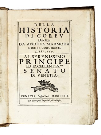  Marmora Andrea : Della historia di Corfu [...] Libri otto.  - Asta Libri, autografi e manoscritti - Libreria Antiquaria Gonnelli - Casa d'Aste - Gonnelli Casa d'Aste