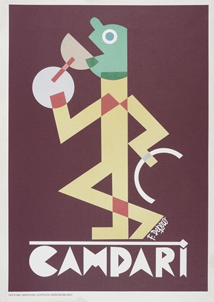  Incisione, Arte : Lotto composto di 2 manifesti.  Fortunato Depero  (Fondo, 1892 - Rovereto, 1960), Leonetto Cappiello  (Livorno, 1875 - Cannes, 1942)  - Auction Ancient, Modern and Contemporary Art - Libreria Antiquaria Gonnelli - Casa d'Aste - Gonnelli Casa d'Aste