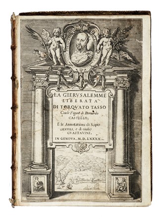  Tasso Torquato : La Gierusalemme liberata [...] con le figure di Bernardo Castello; e le Annotationi di Scipio Gentili, e di Giulio Guastavini.  Bernardo Castello, Scipione Gentili, Giulio Guastavini, Agostino Carracci  (Bologna, 1557 - Parma, 1602)  - Asta Libri, autografi e manoscritti - Libreria Antiquaria Gonnelli - Casa d'Aste - Gonnelli Casa d'Aste