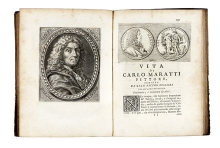  Leoni Ottavio : Ritratti di alcuni celebri pittori del secolo XVII disegnati, ed intagliati in rame [...] con le vite de' medesimi tratte da varj autori, accresciute d'annotazioni, si e'aggiunta la vita di Carlo Maratti...  Giovanni Pietro Bellori  - Asta Libri, autografi e manoscritti - Libreria Antiquaria Gonnelli - Casa d'Aste - Gonnelli Casa d'Aste