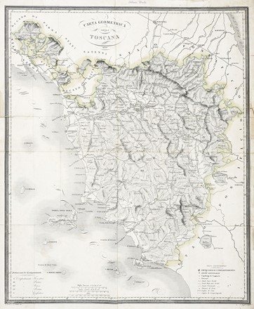 Carta Geometrica della Toscana.  - Asta Arte Antica, Moderna e Contemporanea - Libreria Antiquaria Gonnelli - Casa d'Aste - Gonnelli Casa d'Aste