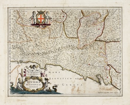  Willem Janszoon Blaeu  (Alkmaar, 1571 - Amsterdam, 1638) : Riviera di Genova da Ponente / Riviera di Genova di Levante.  - Asta Arte Antica, Moderna e Contemporanea - Libreria Antiquaria Gonnelli - Casa d'Aste - Gonnelli Casa d'Aste