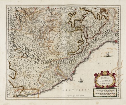  Willem Janszoon Blaeu  (Alkmaar, 1571 - Amsterdam, 1638) : Riviera di Genova da Ponente / Riviera di Genova di Levante.  - Asta Arte Antica, Moderna e Contemporanea - Libreria Antiquaria Gonnelli - Casa d'Aste - Gonnelli Casa d'Aste