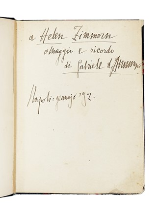  D'Annunzio Gabriele : Dedica autografa su libro Giovanni Episcopo. Letteratura italiana, Letteratura  - Auction Books, Autographs and Manuscripts - Libreria Antiquaria Gonnelli - Casa d'Aste - Gonnelli Casa d'Aste
