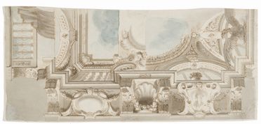 Due studi di decorazione per soffitti.  - Auction Prints and Drawings from XVI to XX century - Libreria Antiquaria Gonnelli - Casa d'Aste - Gonnelli Casa d'Aste