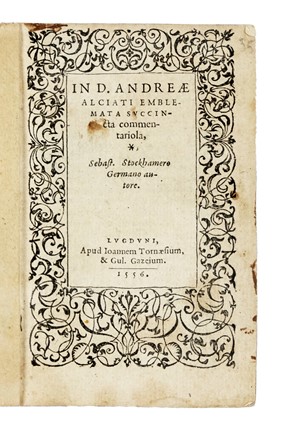 Stockhammer Sebastian : Emblemata succincta commentariola...  - Asta Libri, autografi e manoscritti - Libreria Antiquaria Gonnelli - Casa d'Aste - Gonnelli Casa d'Aste