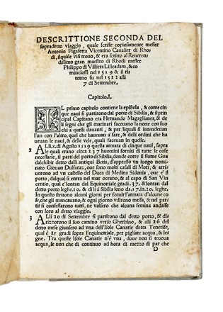  Pigafetta Antonio : Il viaggio fatti da gli Spagniuoli a torno a' l mondo. Americana, Geografia e viaggi, Storia, Diritto e Politica  - Auction Books, Autographs and Manuscripts - Libreria Antiquaria Gonnelli - Casa d'Aste - Gonnelli Casa d'Aste