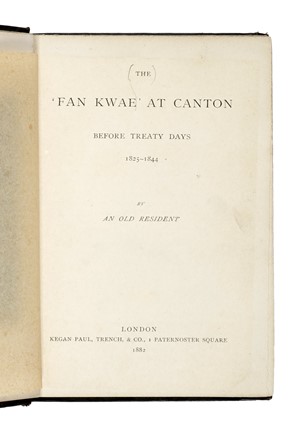  Hunter William Charles : The 'Fan Kwae' at Canton. Before Treaty Days, 1825-1844. By an Old Resident. Storia, Storia, Geografia e viaggi, Storia, Diritto e Politica, Storia, Diritto e Politica  - Auction Books, Autographs and Manuscripts - Libreria Antiquaria Gonnelli - Casa d'Aste - Gonnelli Casa d'Aste