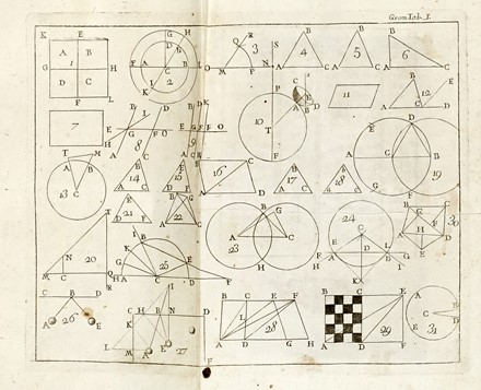  Boscovich Ruggiero Giuseppe : Elementorum universae matheseos... Tomus 1 [-3]. Scienze tecniche e matematiche  - Auction Books, Autographs and Manuscripts - Libreria Antiquaria Gonnelli - Casa d'Aste - Gonnelli Casa d'Aste