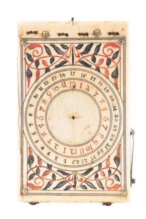  Nicolaus Miller  (Nuremberg,  - 1661) : Orologio solare portatile in avorio firmato.  - Asta Dalla collezione di Tammaro De Marinis (ed eredi). Monete e medaglie. - Libreria Antiquaria Gonnelli - Casa d'Aste - Gonnelli Casa d'Aste